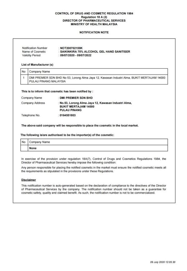 Hand Sanitizer Liquid (75% Alcohol)(Clear / Eucalyptus) - Image 6